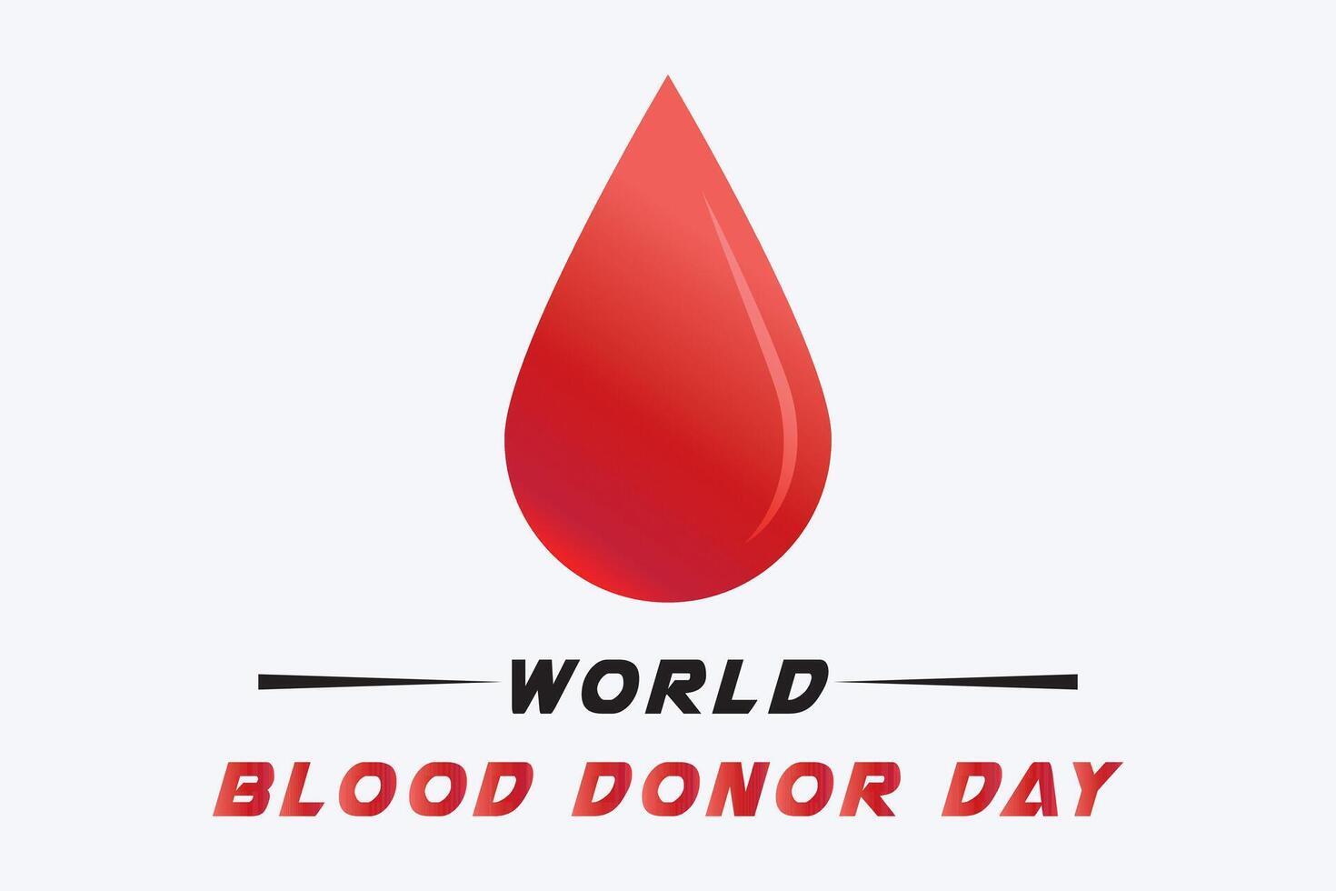 World Blood Donor Day Design Template with Donate Blood Message for Poster Card or Background vector