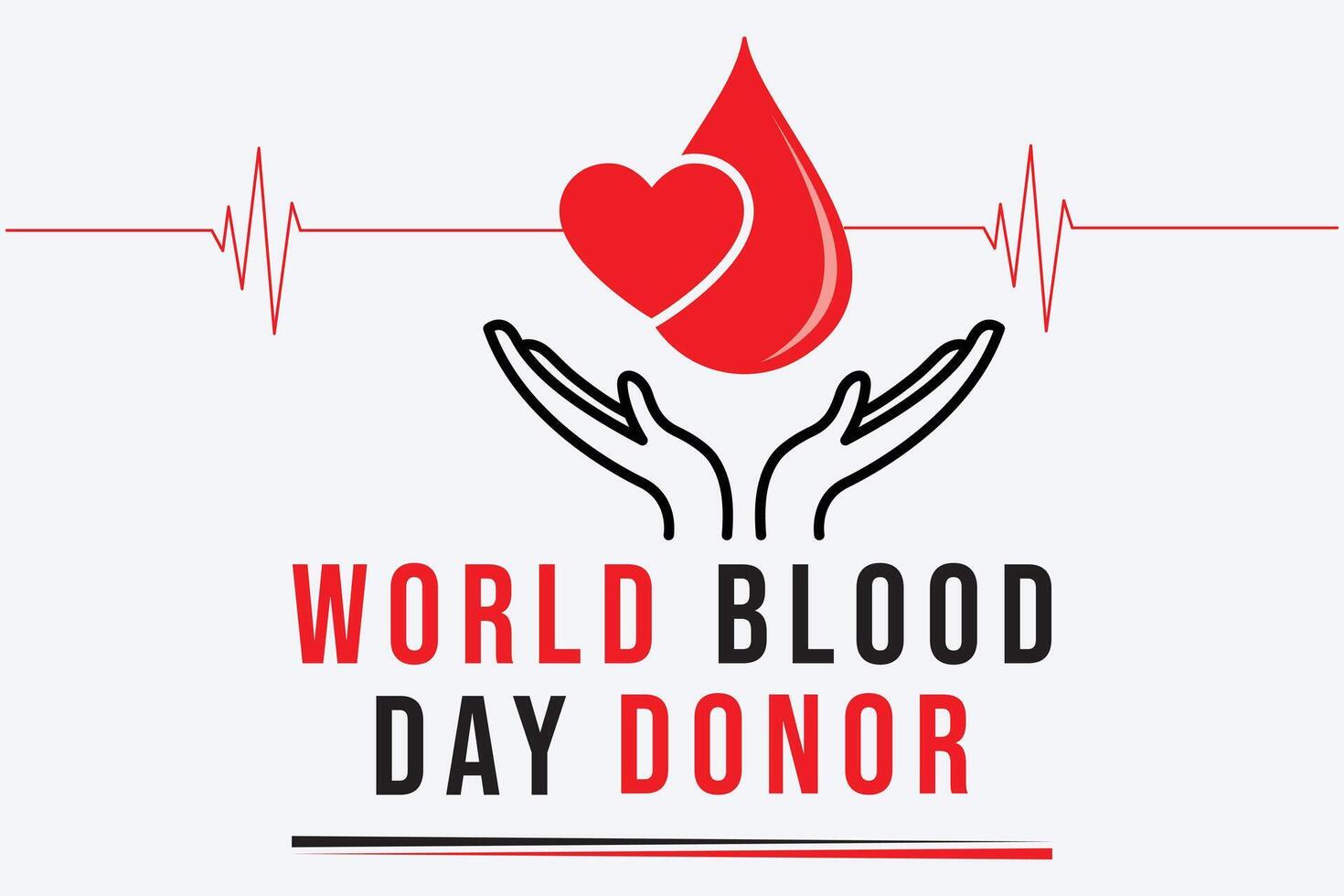World Blood Donor Day Banner Template Every Drop Counts Donate Blood Concept Design for Poster Card or Background vector