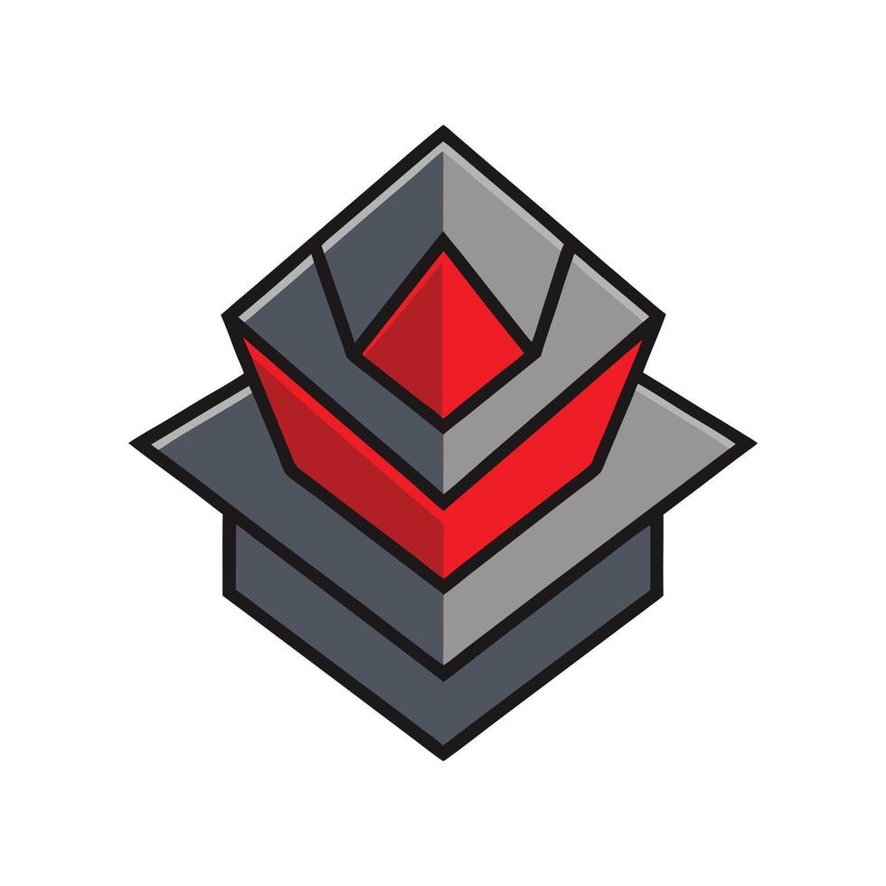 Abstract Geometric 3D Structure Logo vector