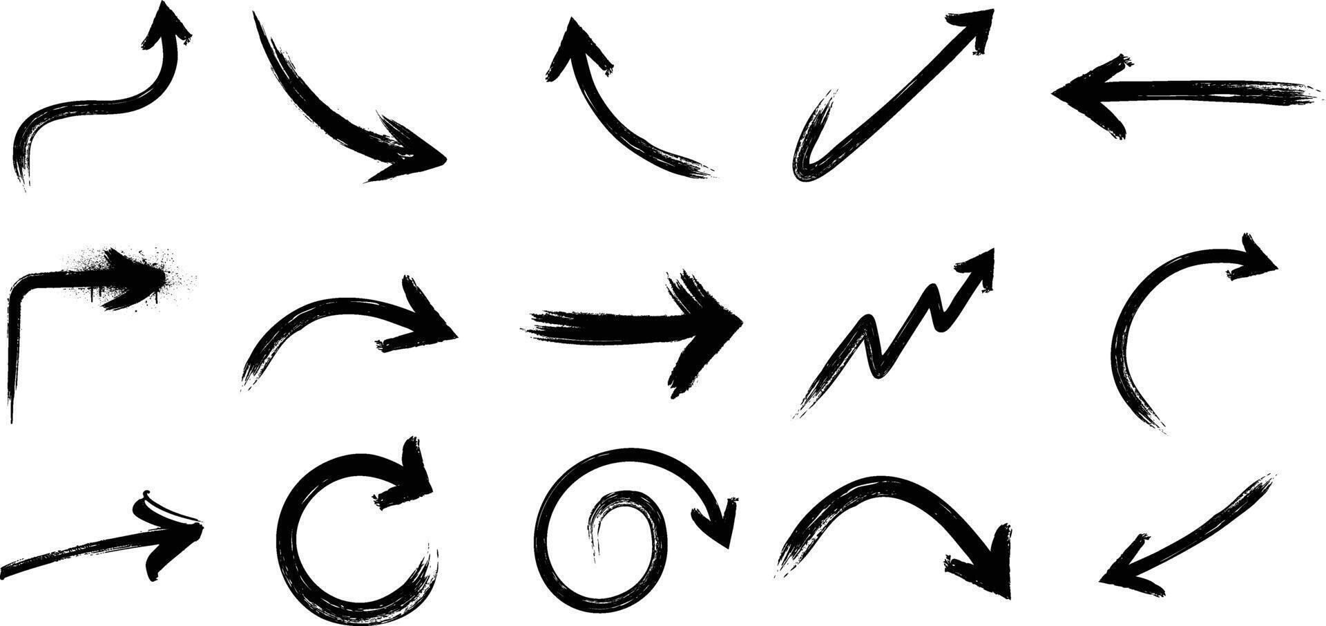 Grunge Black Arrow Element vector