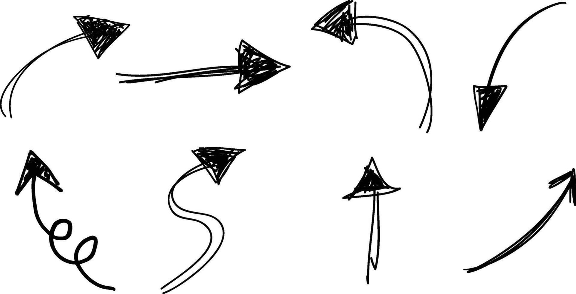 Hand Drawn Sketch Arrow Elements vector