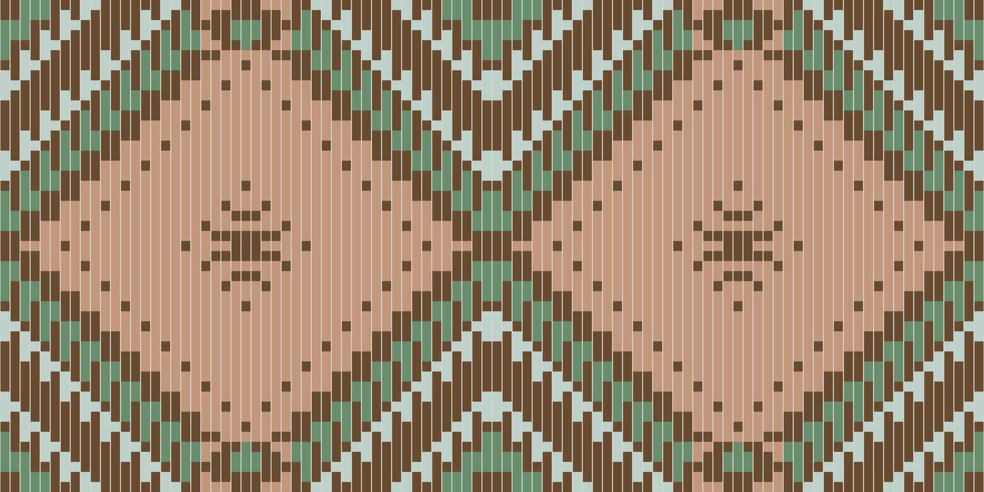 Pixel Ikat Pattern Drawingfolk Embroidery, Aztec Geometric Ornament Print. Design for Carpet, Wallpaper, Clothing, Wrapping, Fabric vector