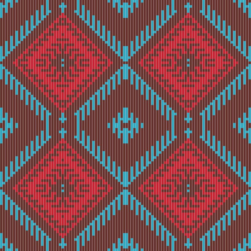 Pixel Art Abstract Arabic Pattern Wallpaperfolk Embroidery, Aztec Geometric Ornament Print. Design for Carpet, Wallpaper, Clothing, Wrapping, Fabric vector