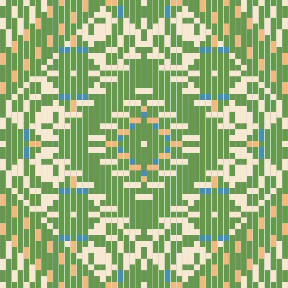 Oriental Traditional Log Cabin Quilt Patternfolk Embroidery, Aztec Geometric Ornament Print. Design for Carpet, Wallpaper, Clothing, Wrapping, Fabric vector