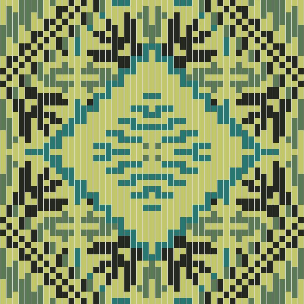 Arabic Ethnic Ikat Patternfolk Embroidery, Aztec Geometric Ornament Print. Design for Carpet, Wallpaper, Clothing, Wrapping, Fabric vector