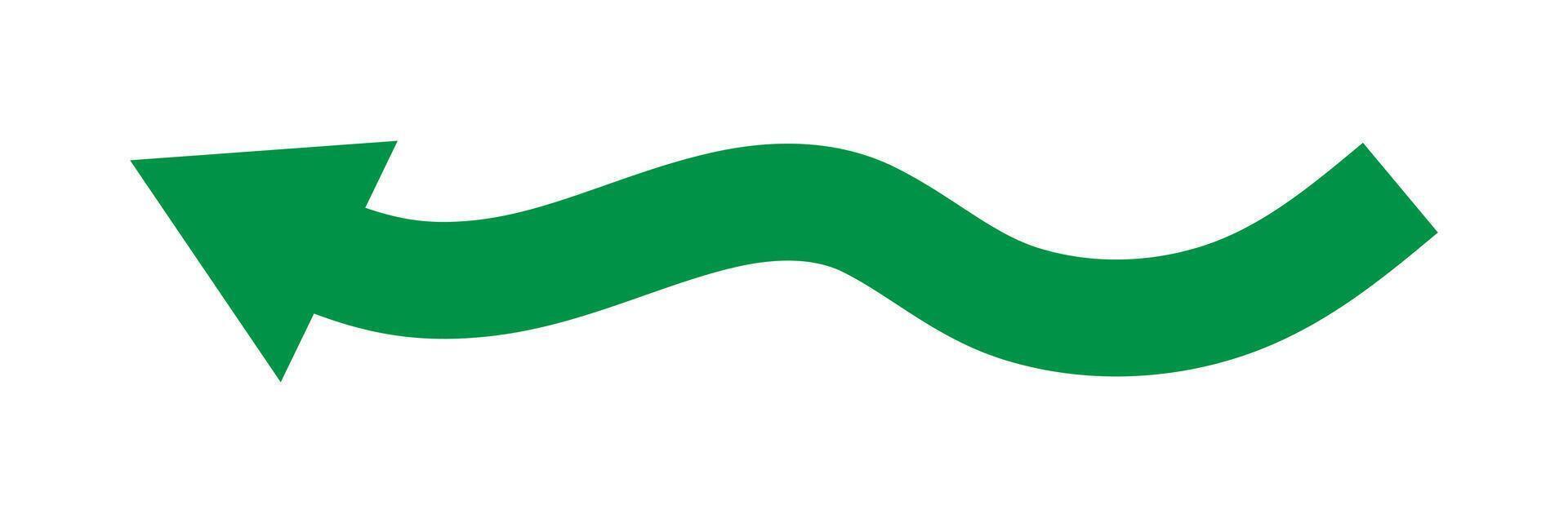 Green arrow icon. vector