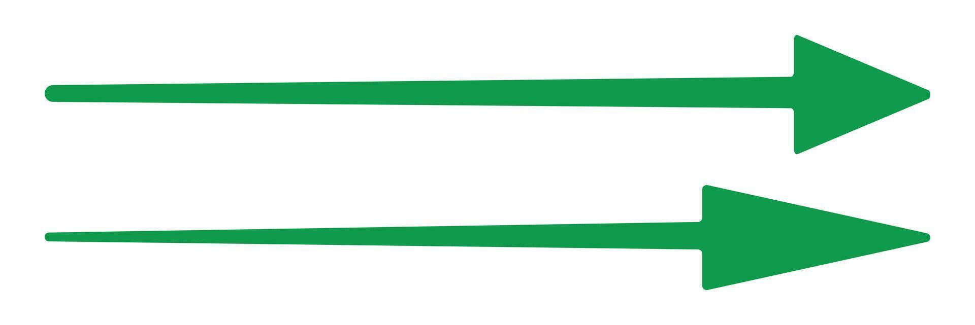 Green arrow on white background vector