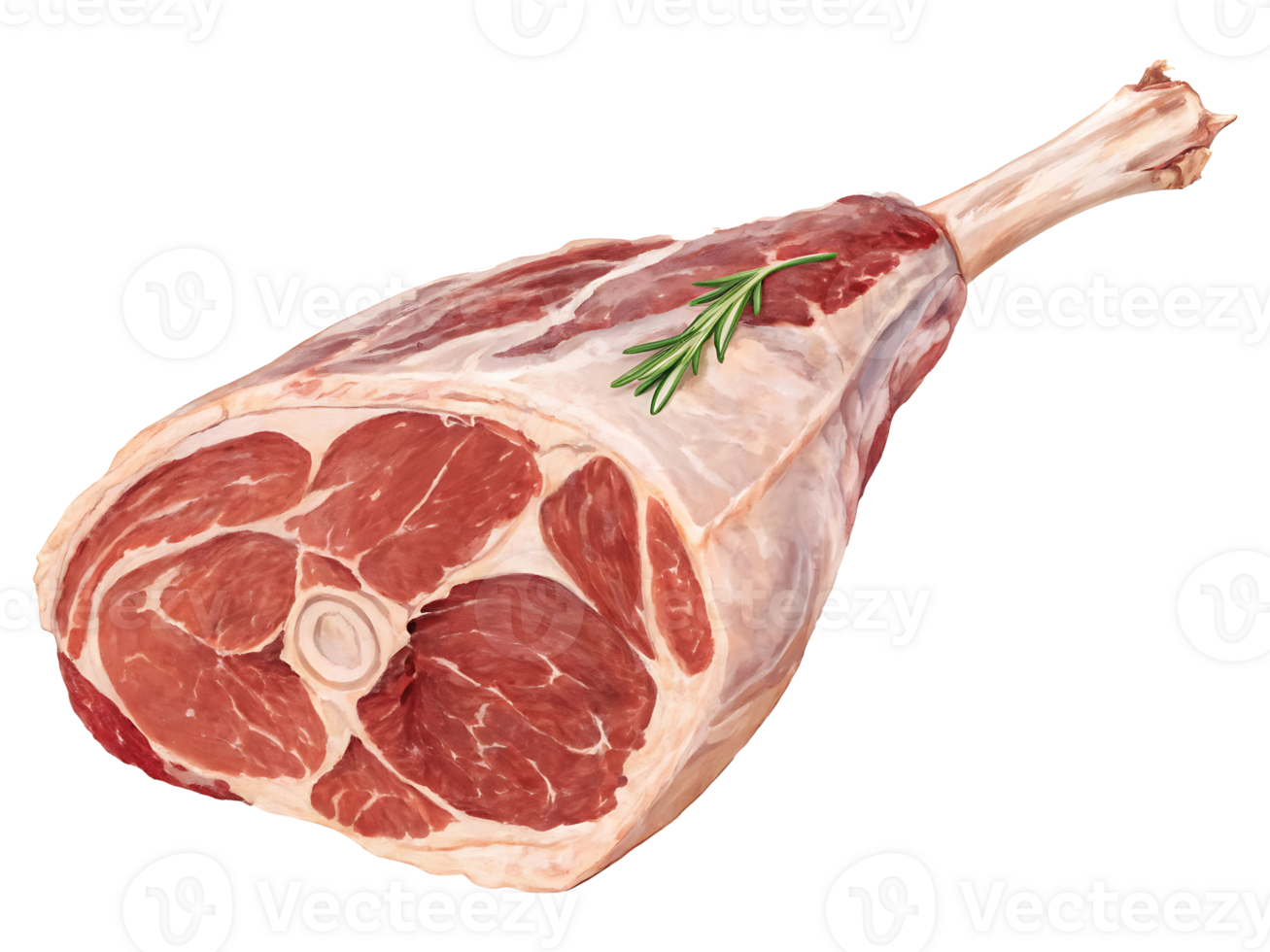 Raw thigh of the turkey png