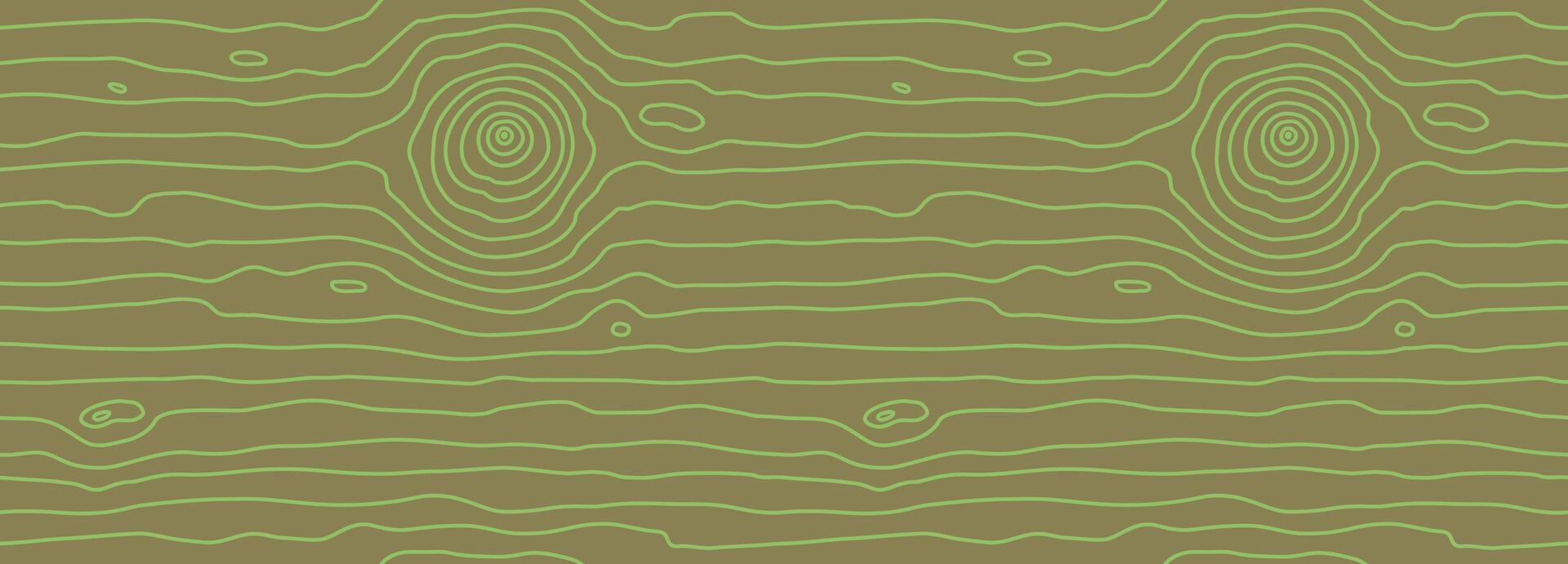 Khaki green wood grain texture. The structure of the surface of the plywood, natural seamless pattern, with slits. Painted board with a pattern of wood sawn veins background vector