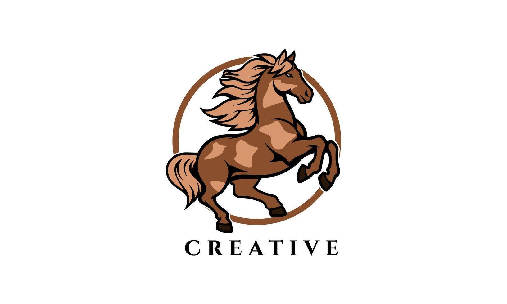 Running Horse Elegant Logo Template vector