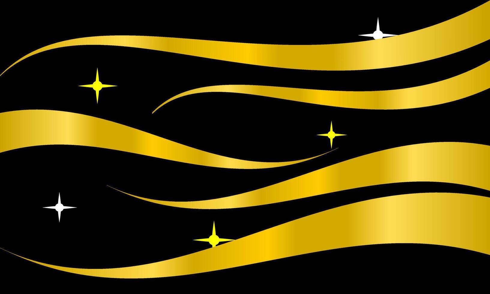 Golden Curves Design With Dark Background vector