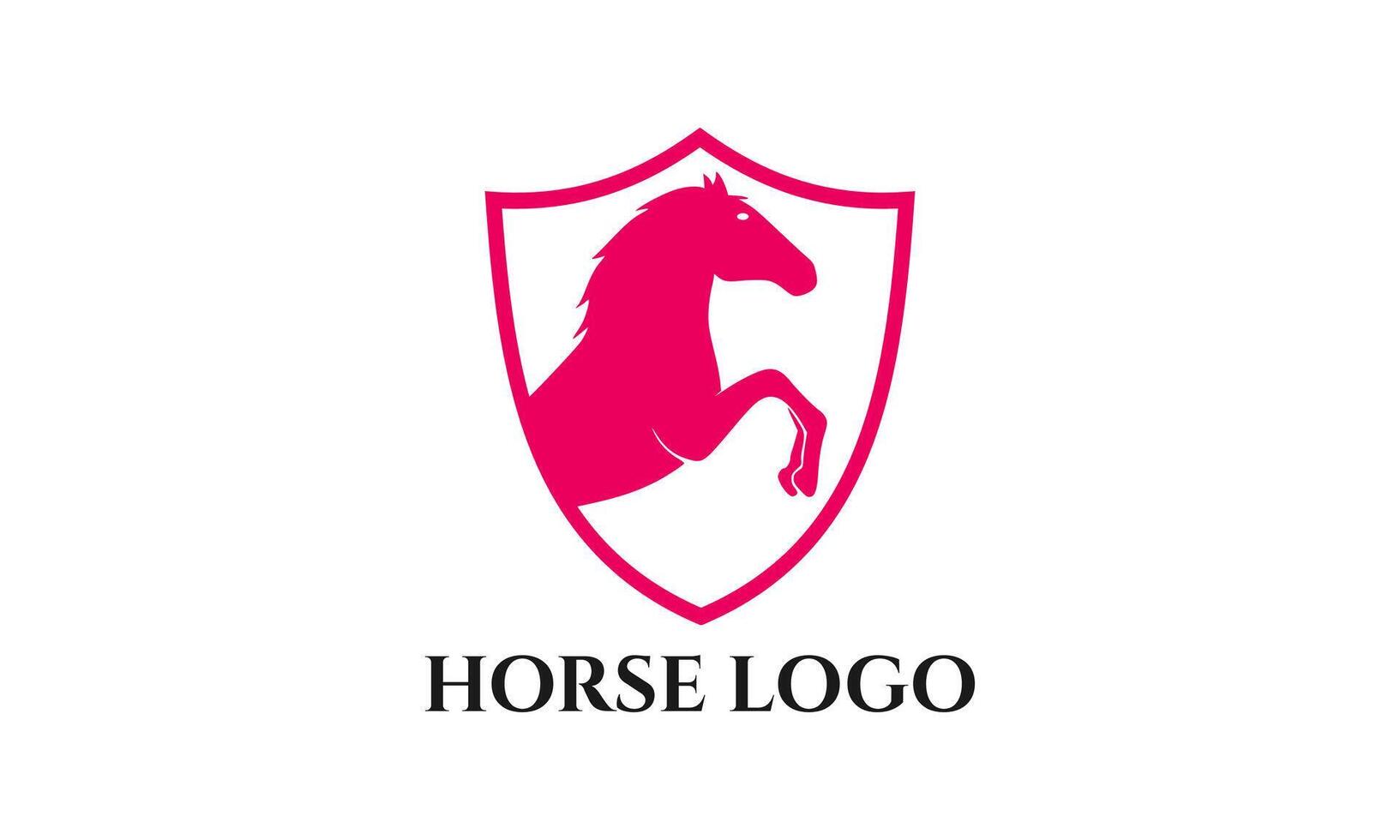 Elegant Horse Badge Logo Template vector
