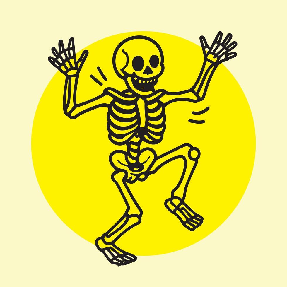 Skeleton Dancing Design vector