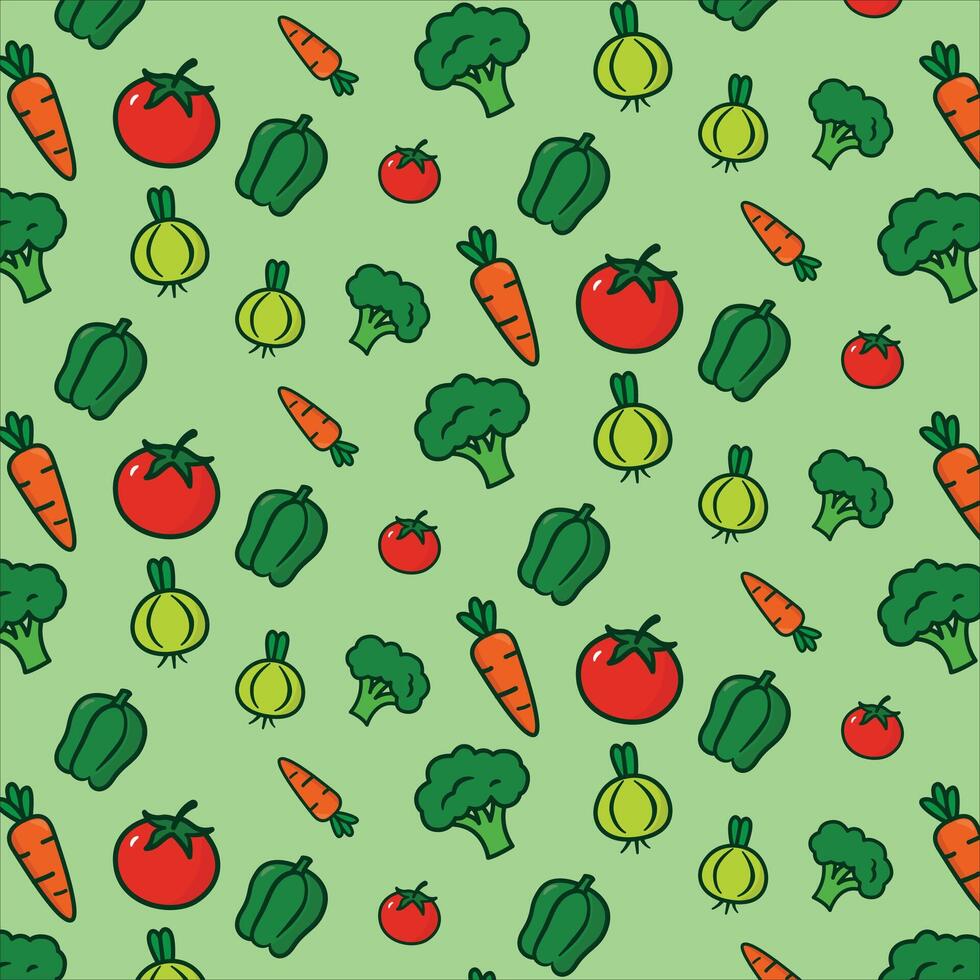 Fresh Vegetarian Pattern vector
