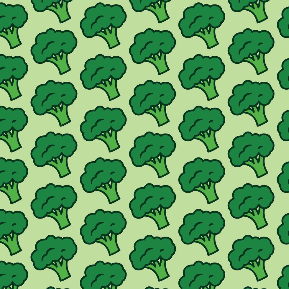 Broccoli Pattern background vector