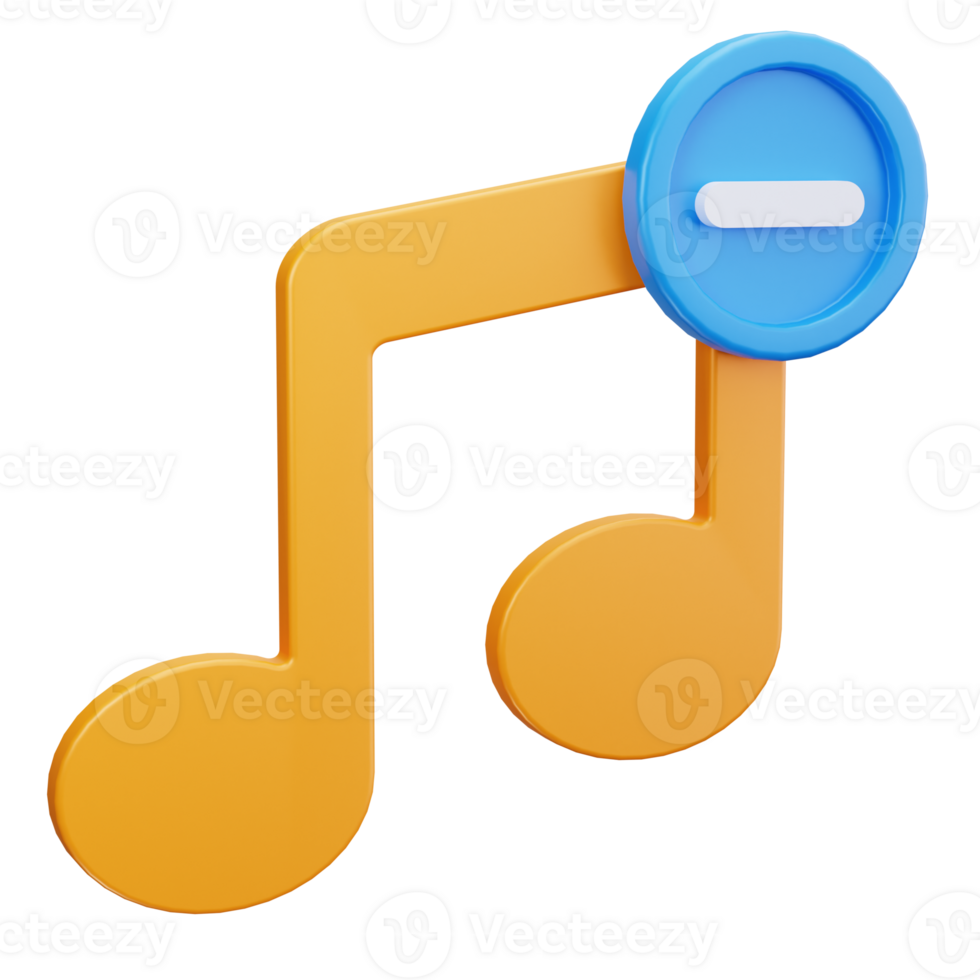 delete music 3D Icons png