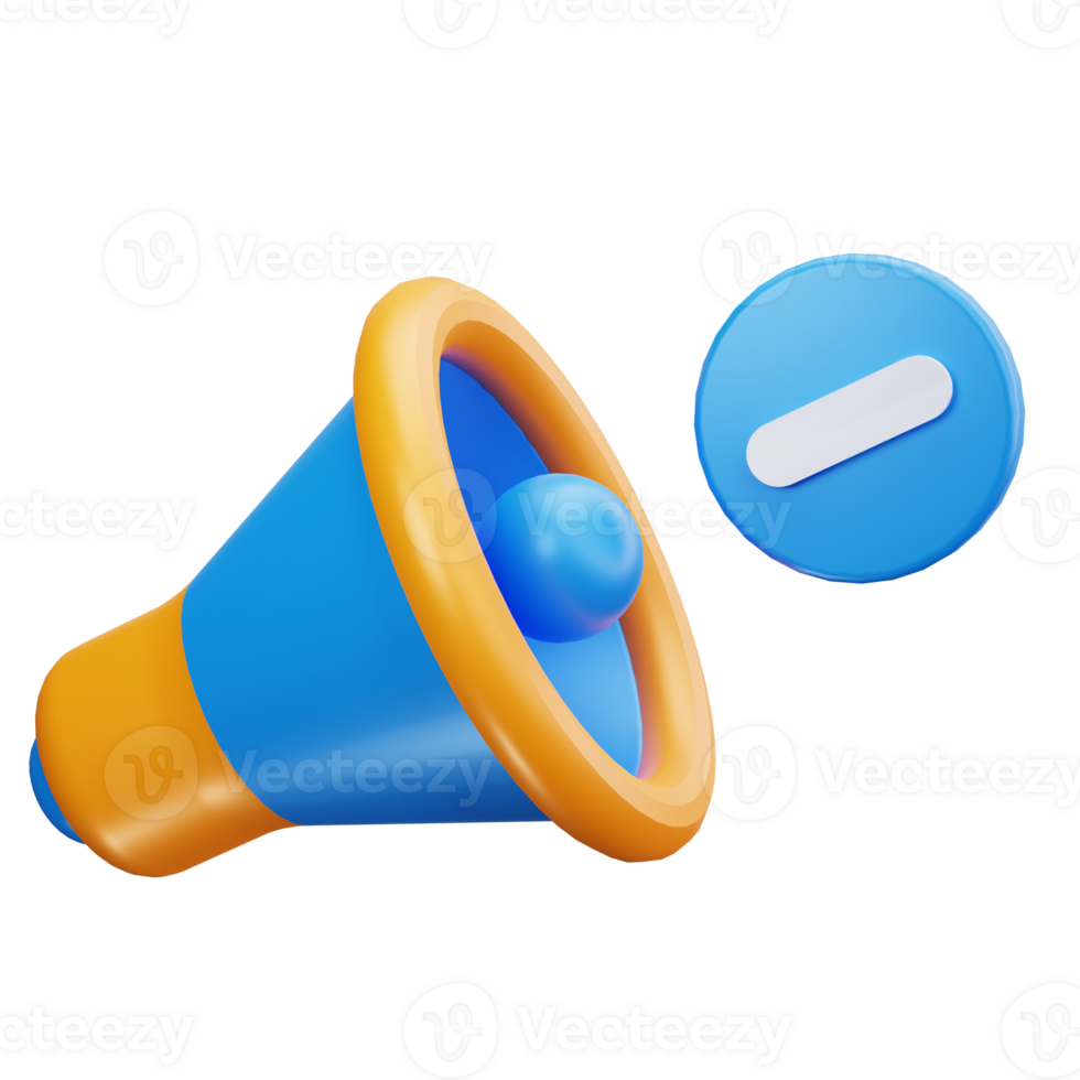 volume down 3D Icons png