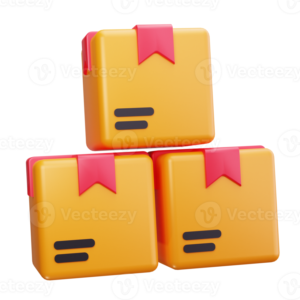 Three yellow boxes with red ribbon png