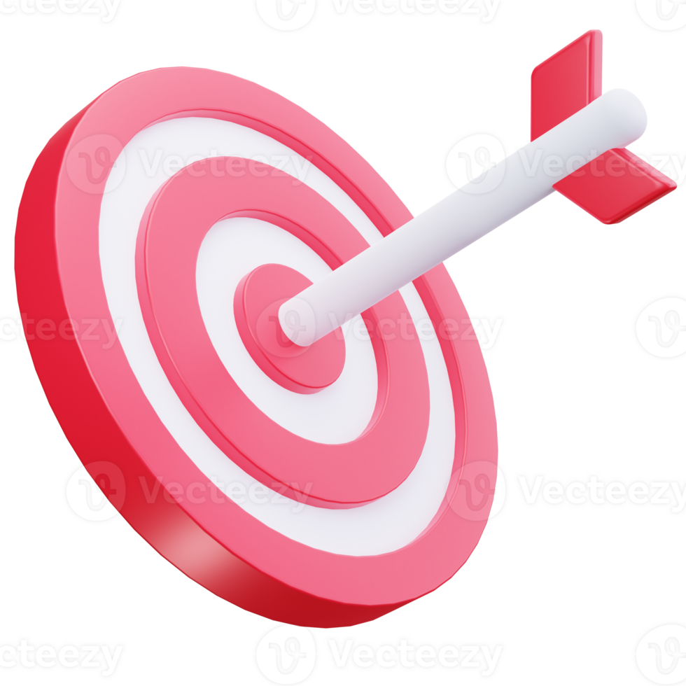 3D Icon Target Achievement Bullseye png