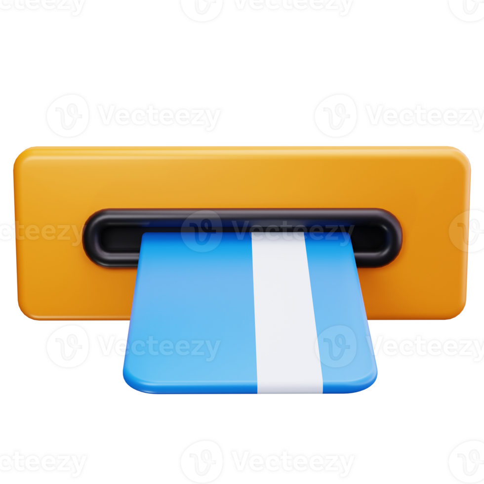 3D Icons ATM Card Payment Slot png