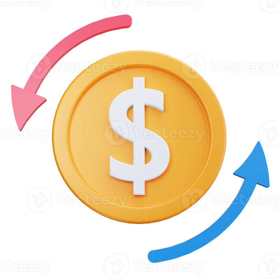 3D Icon Payment Process Circular Flow png