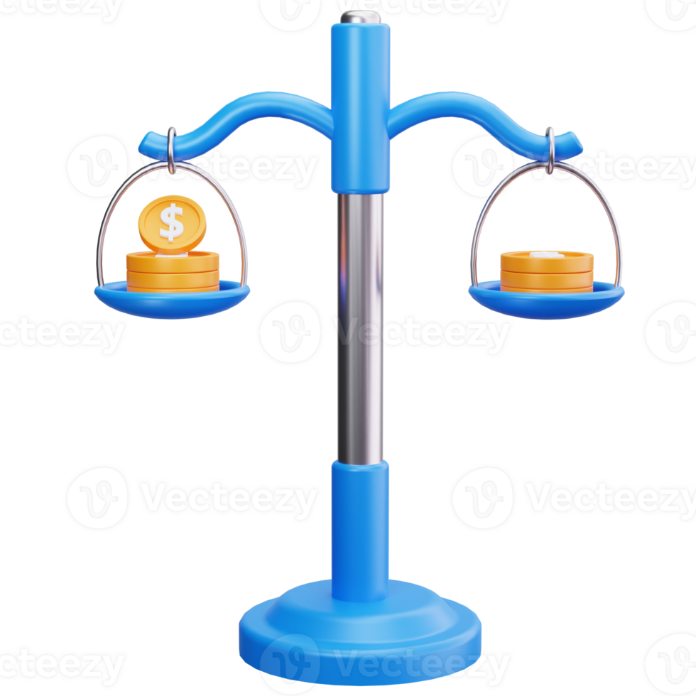 3D Icons Financial Balance Scale png