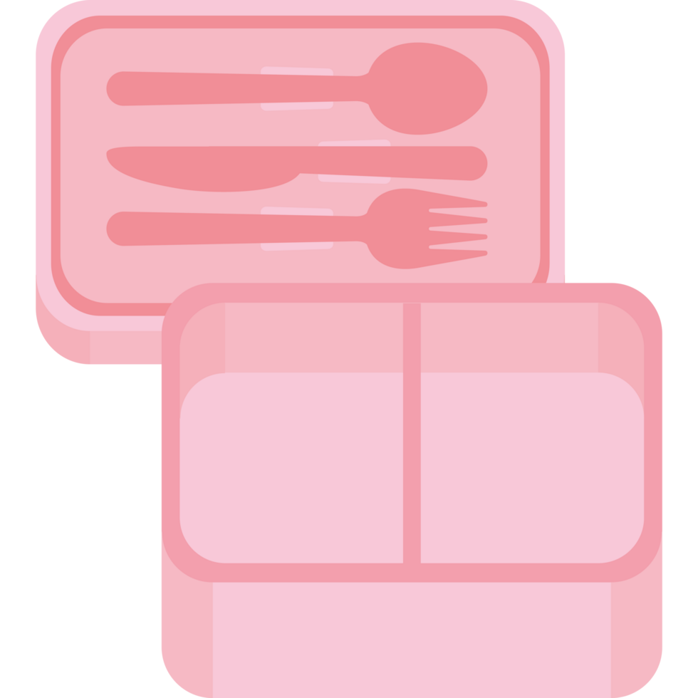lunch box design isolated png