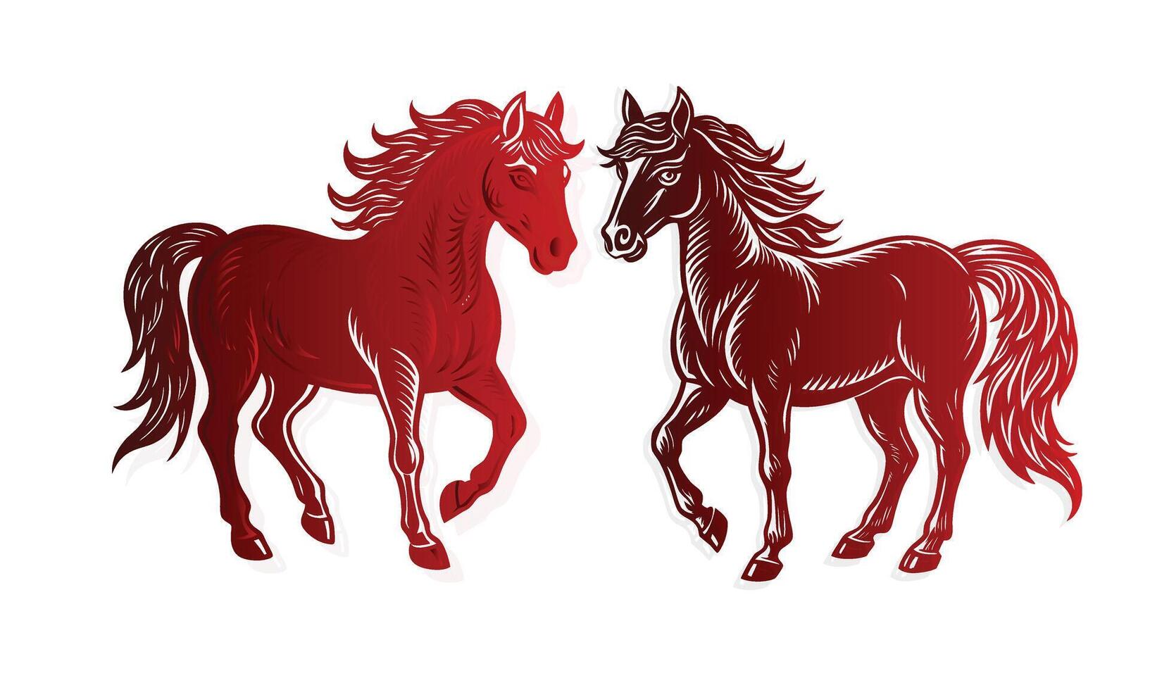 Horse Wild horses running free vector