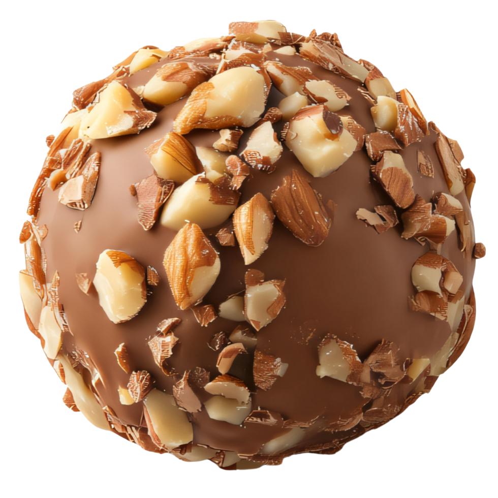 Milk Chocolate Truffle with Almond and Hazelnut Pieces png
