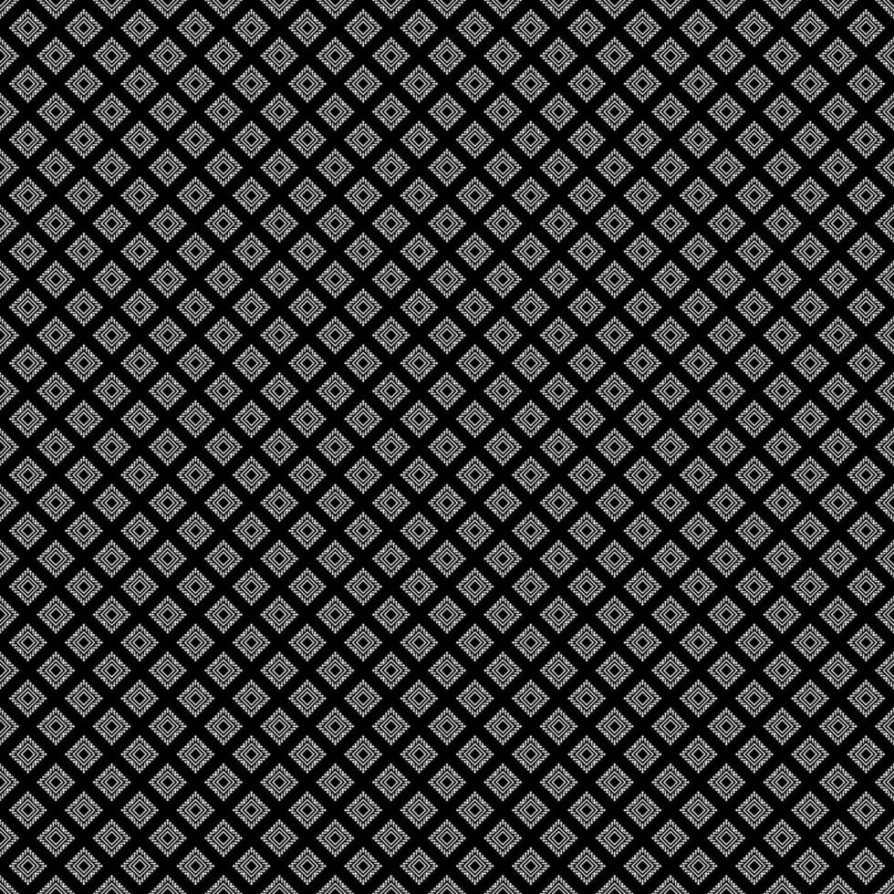 Black white fabric pattern Designed from geometric shapes Asian style vector