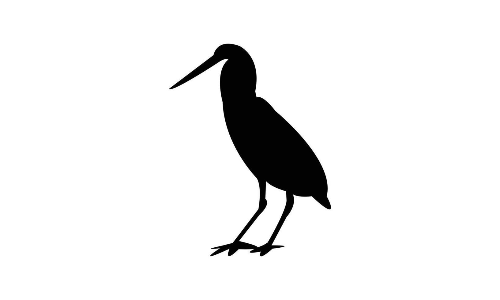 Flying Agami heron bird black Silhouette vector