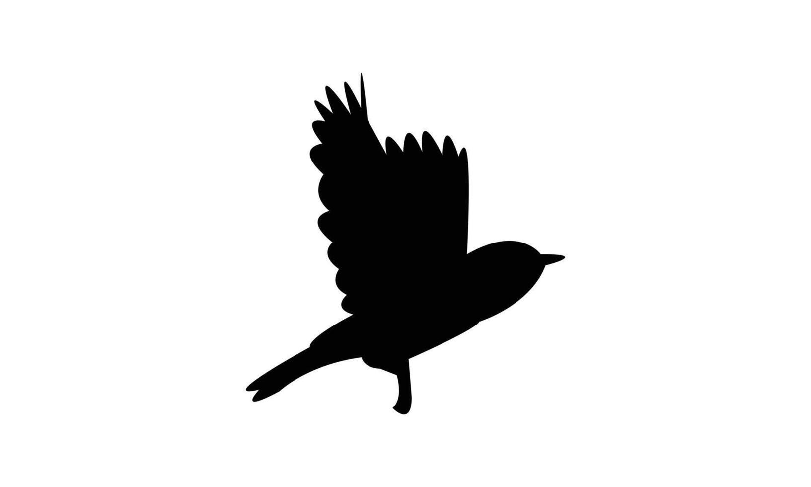 Flying African yellow warbler bird Silhouette Design And Illustration. vector