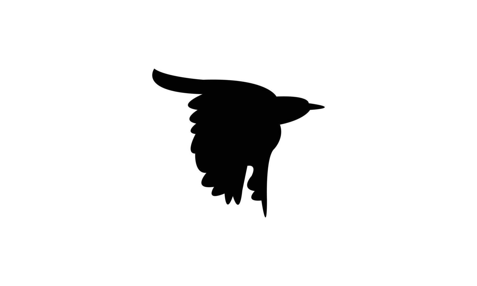Flying Aguiguan reed warbler bird Silhouette Design And Illustration. vector