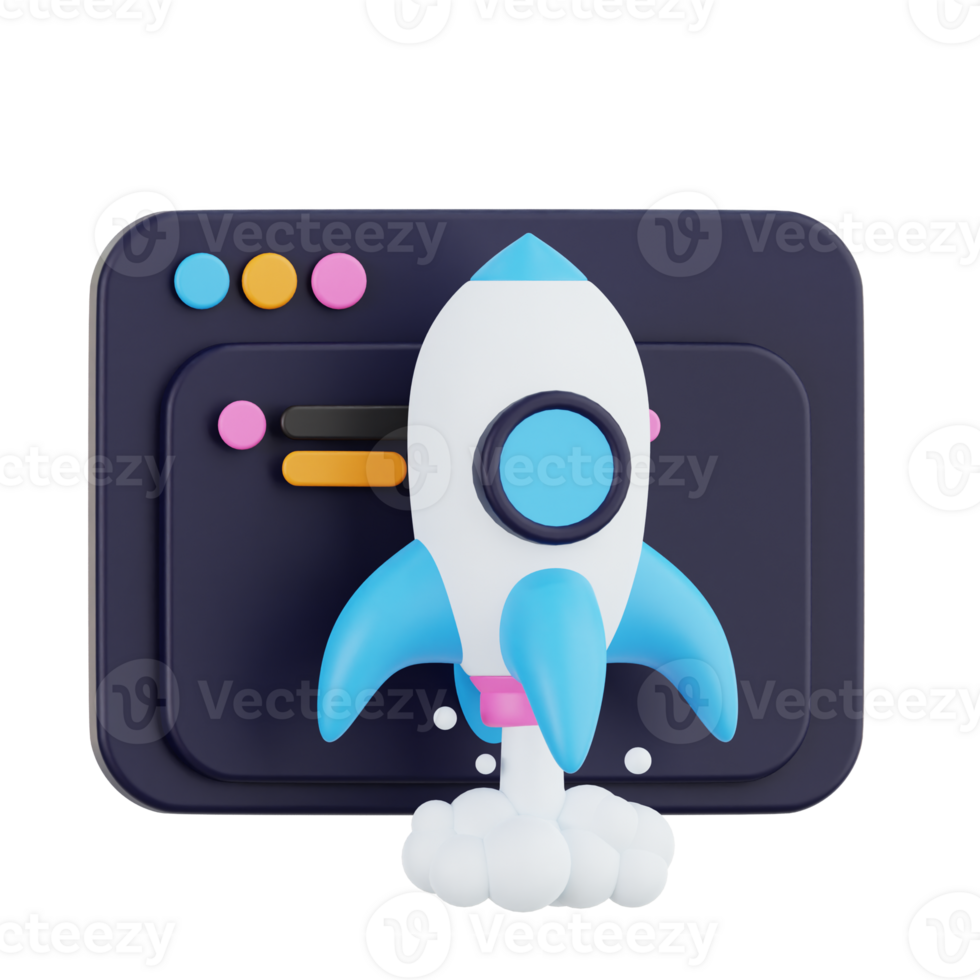 Website Launch Rocket png