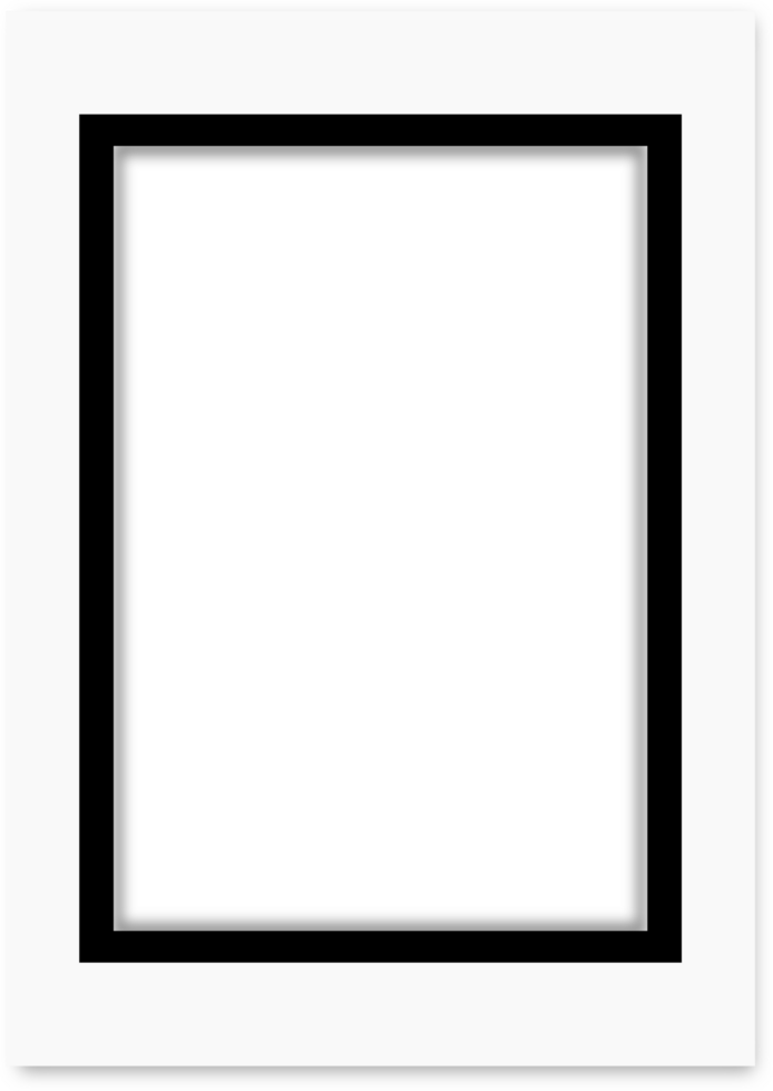 white frame picture border transparent background png