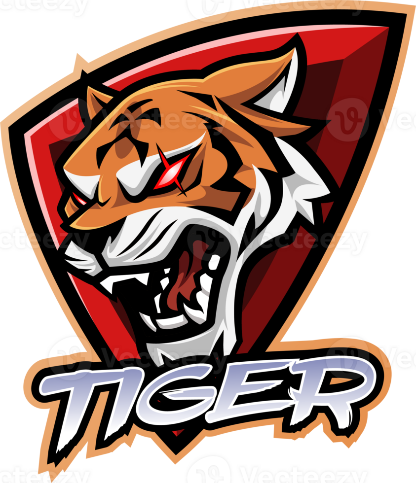 Tiger head esport mascot png