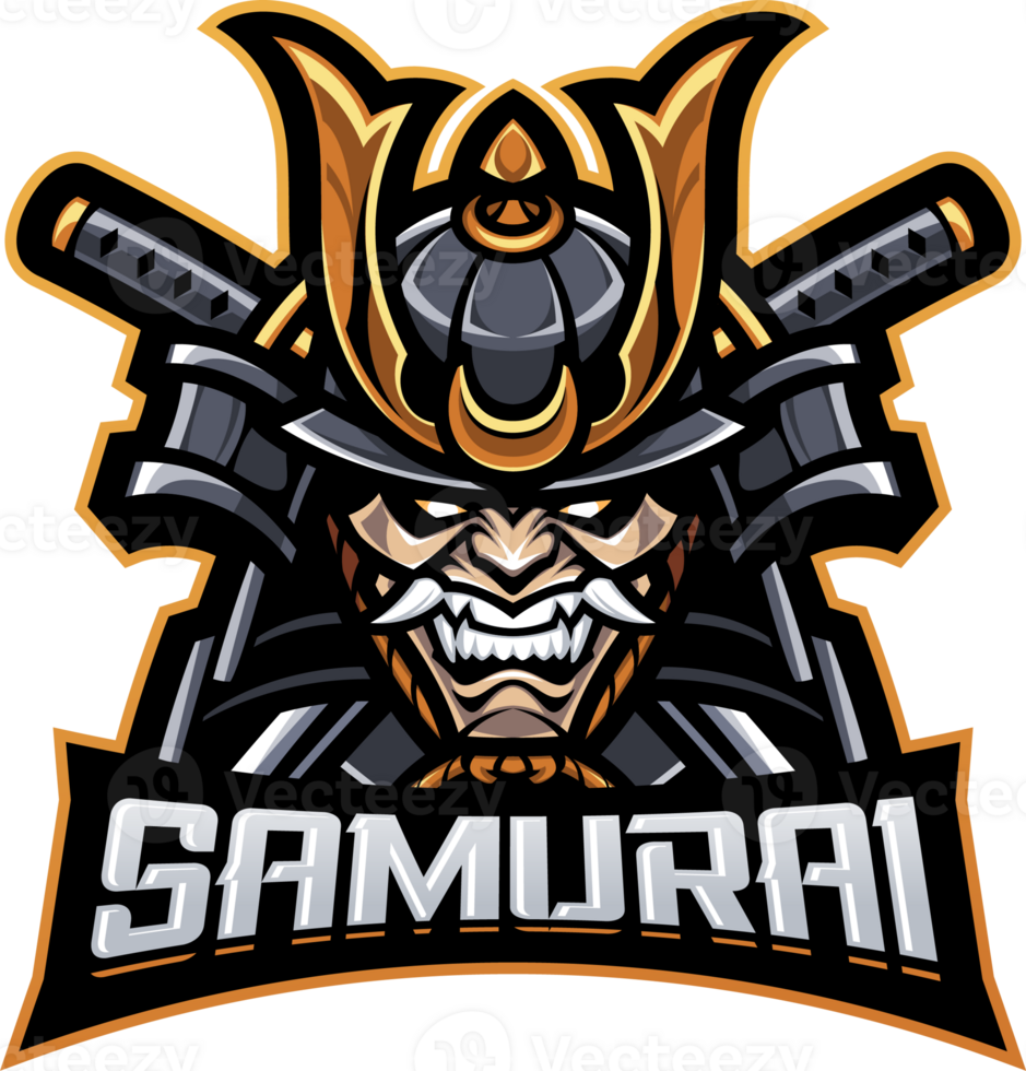 Samurai head esport mascot png