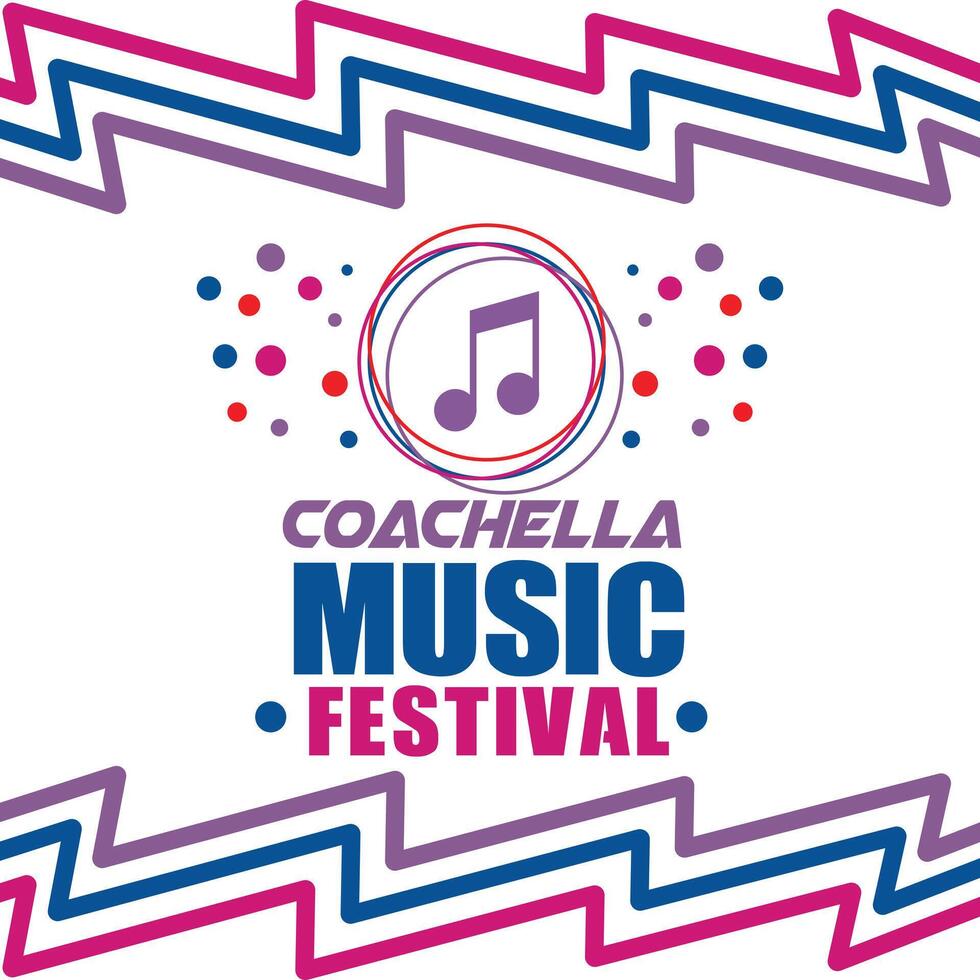 Coachella Music Festival The Ultimate Summer Concert Live Show Experience vector