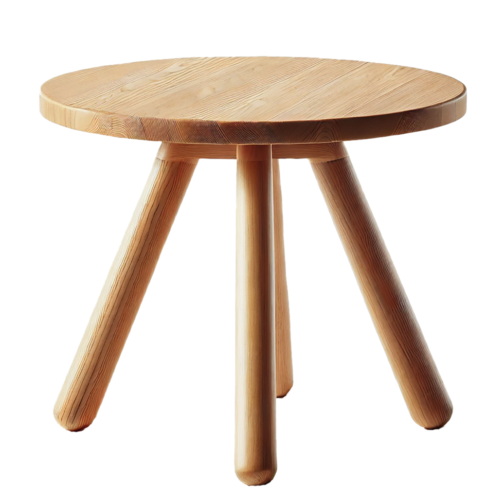 a wooden table with four legs on it png