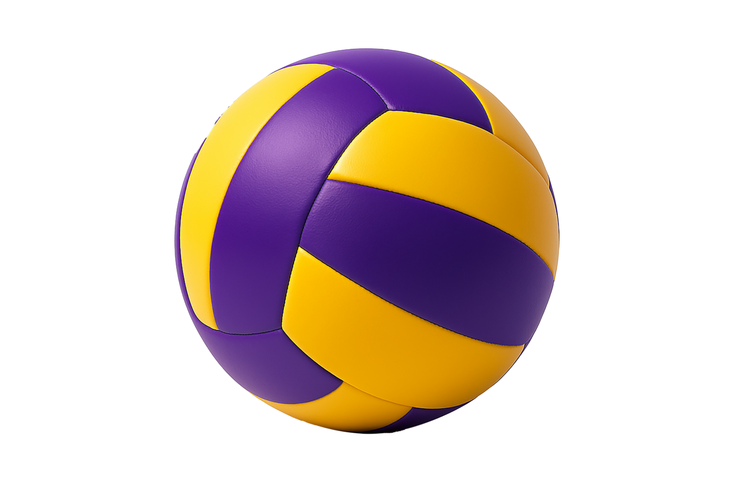 Purple and Yellow Volleyball on transparent Background png