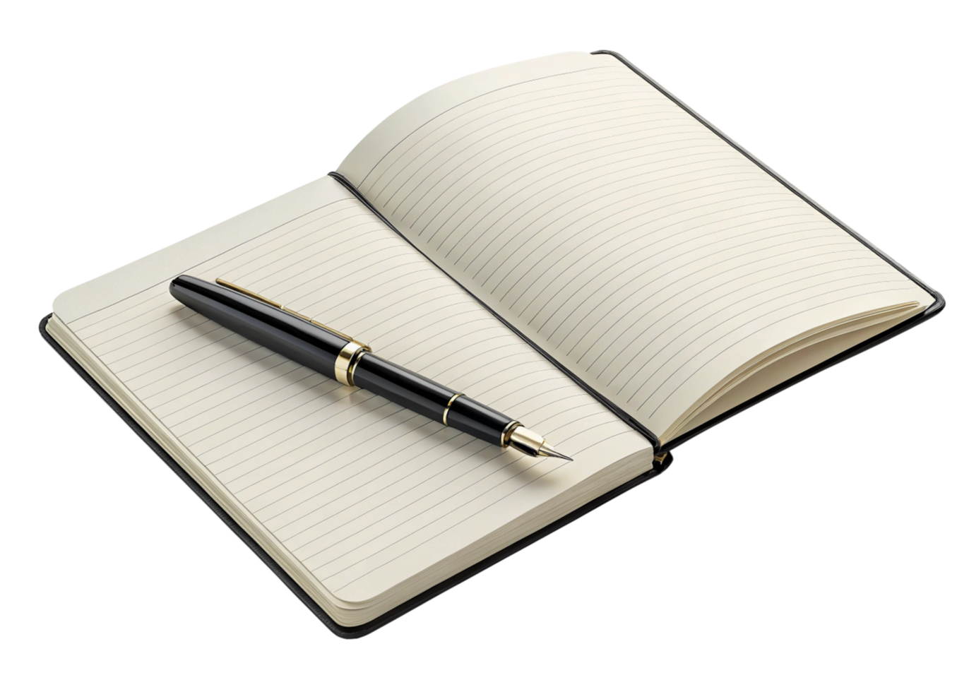pen and notebook on transparent background png