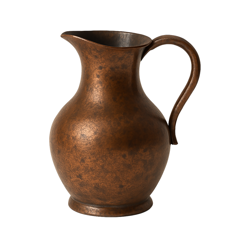 Antique Copper Pitcher Jug Isolated on Transparent Background png