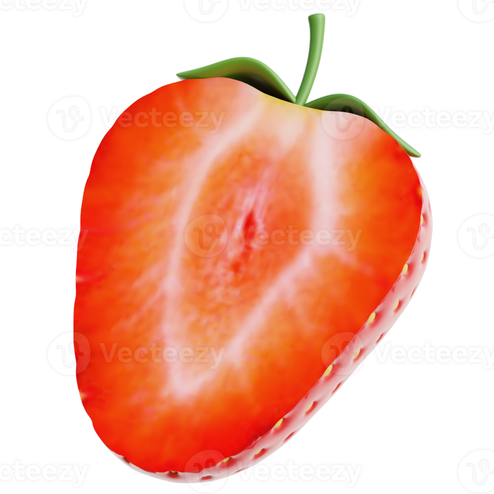 3d Strawberry Fruit Illustration png