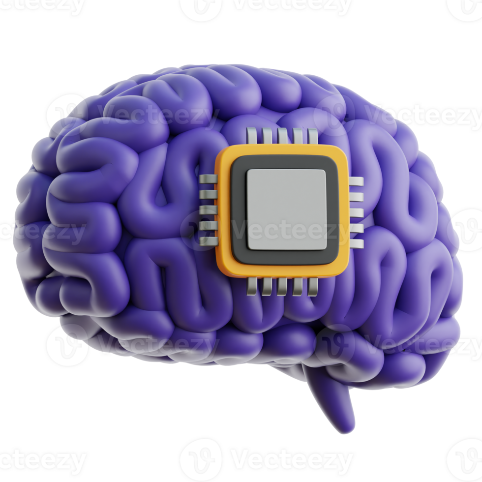 Robotic Brain 3d Illustration png