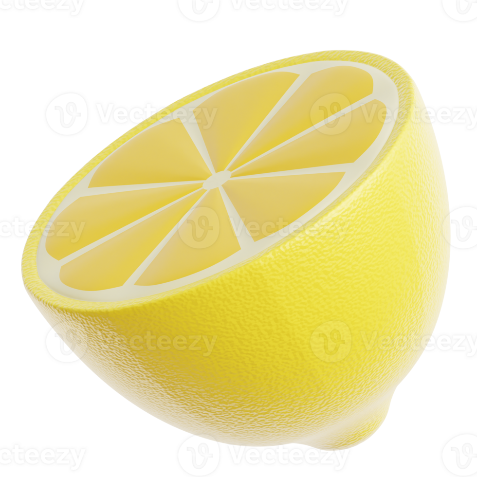 3d Lemon Fruit Illustration png