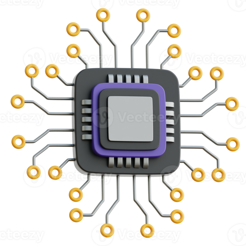 Chip Circuit Technology 3d Illustration png