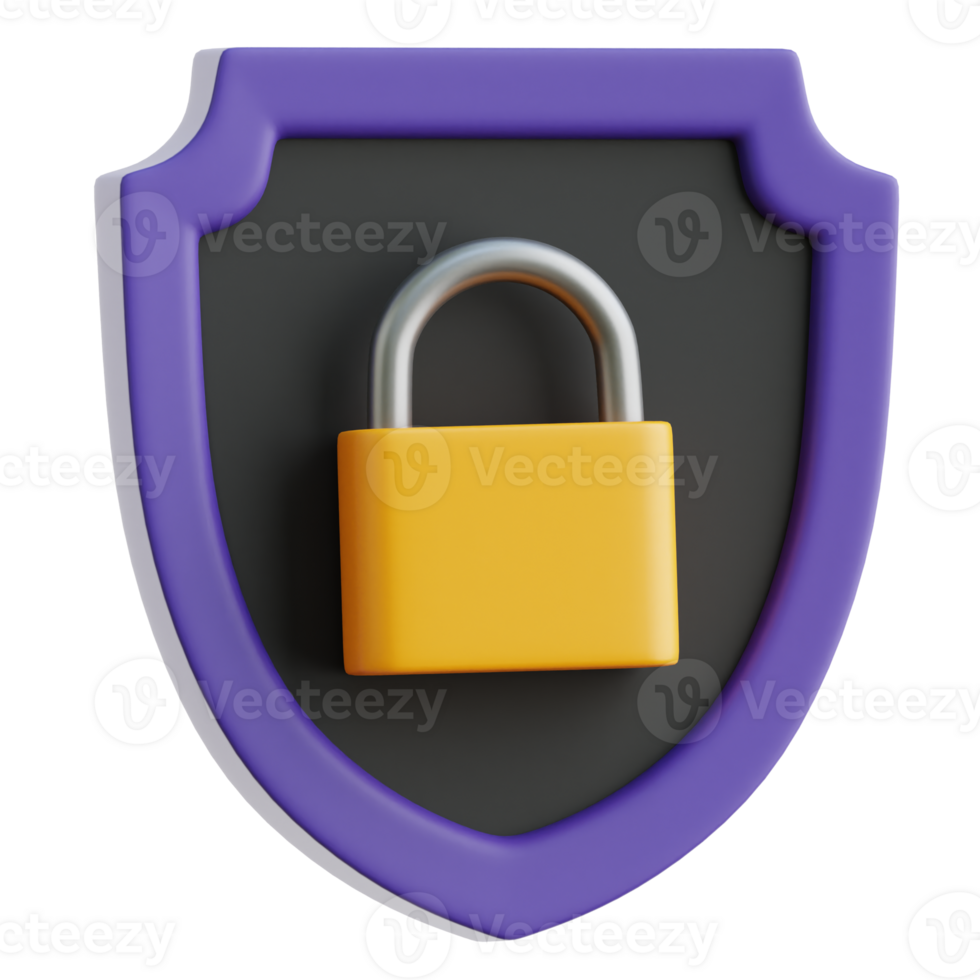 Security Shield 3d Illustration png