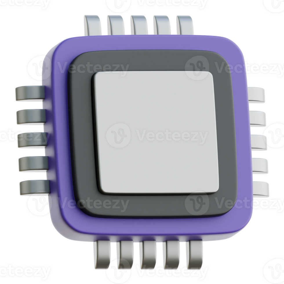 Processor Chip 3d Illustration png