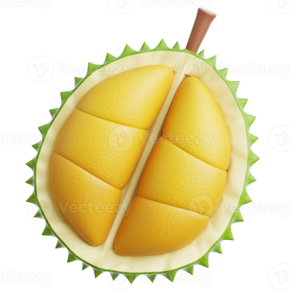 Durian Fruit 3d Illustration png