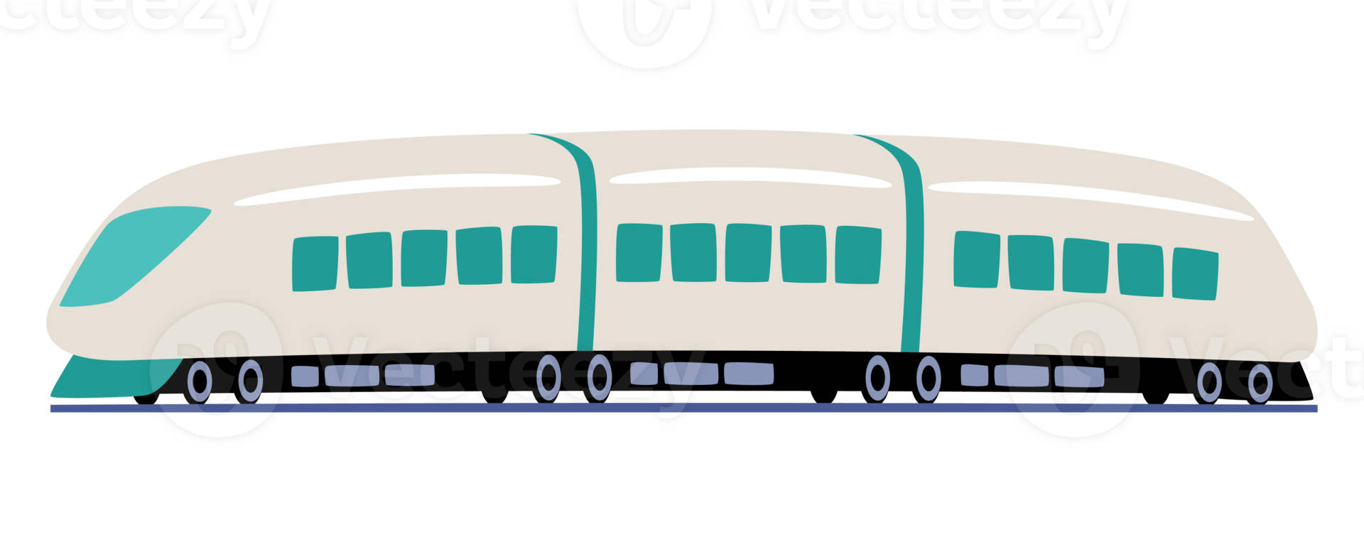 Stylized Illustration of a Modern Train png